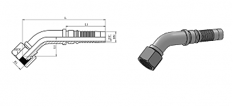 BSP 1.1/2"-11/45-24 int DN38