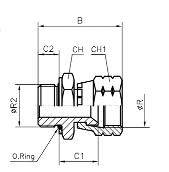 TN426-JIC 1/2-R 1/4"