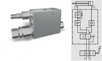 Клапан опрокидывания плуга двойного действия VRAP 40/50 DE