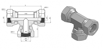 Тройник BSP 1/2" (Г-Г-Г)