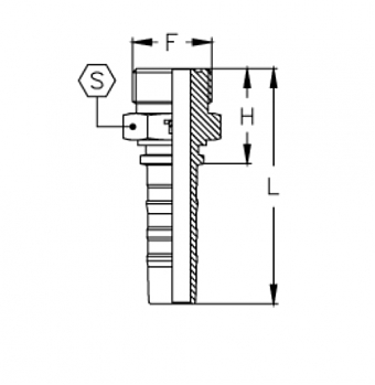 Male ORFS 1.3/16"-12/0-12 int DN20