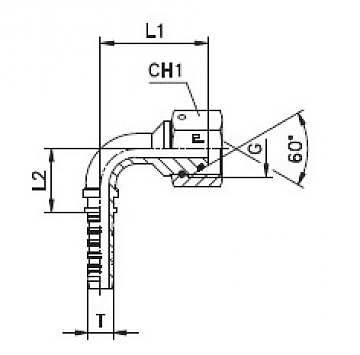BSP 3/8"-19/90-08 DN12 (С) штифт. гайка (O-RING)