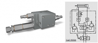 Клапан опрокидывания плуга двойного действия вне борозды для барабанов без памяти VRAP 110/130 FSSM