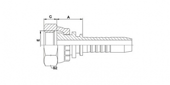 BSP 3/8"-19/0-08 DN12 (FLAT)