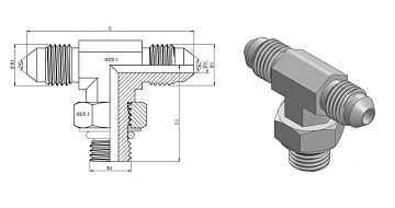 TN515-JIC 7/16"-9/16"-18UNF