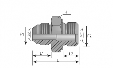 АДАПТЕР MALE JIC 37° - MALE BSP (60°)