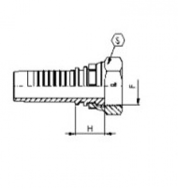 BSP 5/8"-14/0-10 DN16 (FLAT) (T)
