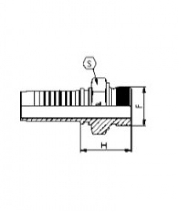 MALE BSP 1/2"-14/0-08 DN12 (FLAT) (T)