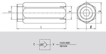 Клапан обратный VU 3/8" 3Bar