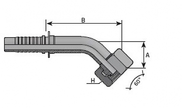 BSP 3/8"-19/45-04 DN6 (V) (O-RING)