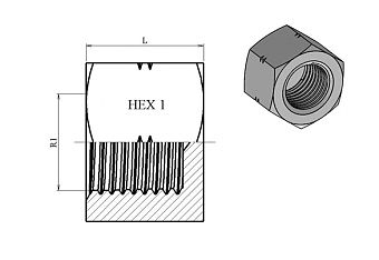 Заглушка NPT 1/2" с внутренней резьбой
