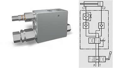 Клапан опрокидывания плуга двойного действия VRAP 110/130 DE
